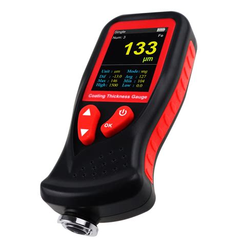 Digital Plastic and Rubber Thickness Meter commercial|magnetic thickness gauge.